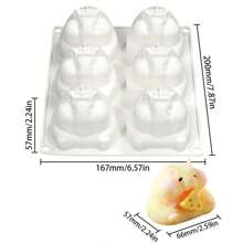 1 Peça Molde de Silicone em Formato de Hamster para Formas de Bolos, Sobremesas, Bolos Mousse, Formas em Formato de Coração para Fazer Sabonete Artesanal, Molde de Chocolate
