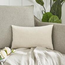 1 Stück minimalistische, bohemien-inspirierte einfarbige gestreifte Chenille-Kissenbezug (geeignet für Wohnzimmer oder Schlafzimmer, Hotel, Zuhause, Sofa, Bett, Autodekorationen, Kurzvideos TV Requisiten, Feiertagsdekorationen)