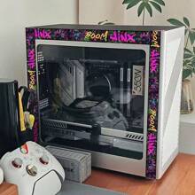 涂鸦风格胶带贴纸 4x50 厘米/1.57x19.69 英寸，适用于汽车、摩托车、自行车、电脑、平板电脑 - 防水、汽车贴纸、车身贴纸，DIY 爱好者和自行车爱好者的完美选择。 - 彩色 - 查看 4