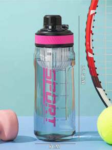 1PC/630ml-Large-Capacity Fitness Water Bottle - Drop-Proof And Leak-Proof Plastic Summer Cup - High Temperature Resistant Water Bottle For Boys - Portable Student Sports Cup - Fitness For Pregnant Women - Leak-Proof And Drop-Proof Plastic Cup - Men's And Women
