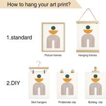 1 Pieza - Impresión en lienzo de ilustración minimalista moderna de un gato, con lunares rojos, adecuada para la decoración primaveral del hogar, sin marco, para decoración de sala de estar y dormitorio