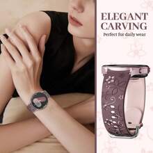 20mm Wacth Strap Compatible With Samsung Galaxy Watch Band 7, 6, 5, 4, Ultra,And FE, 40mm 43mm 44mm 45mm 46mm 47mm,No Gaps Engraved Printed Two-Tone Silicone Strap For Hua Wei Series For Xiao Mi Mi Band Watch Belt,Silicone Strap Suitable For Entertainment,Parties,Walks And Other Gift,Men Women