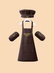 Bộ 3 món mũ đầu bếp, tạp dề và tay áo cá nhân hóa cho bé sơ sinh/trẻ nhỏ, trang phục đầu bếp dễ thương cho bé trai/bé gái, thích hợp cho tiệc tùng, nhà bếp, làm quà tặng, phụ kiện tóc cho trẻ em. - Nhiều màu - Xem 19