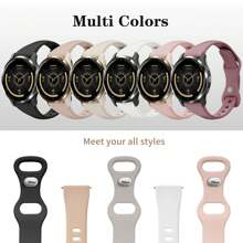 10pcs 18mm Band-Slim Silicone Watch Bands Compatible With Garmin Venu 3s/Venu 2s/Vivoactive 4s/Vivomove 3s/Forerunner 255s/Forerunner 265s, Quick Release Thin Soft Sport Strap For Women Men (10 Pack) - 10-color - View 2