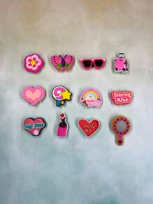 12pcs/Set Doctor Theme Cartoon Decor Charm Set For Custom Sandals/Slippers, Gifts For Healthcare Workers - Multicolor - View 1