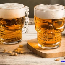 Tarro calavera cerveceros 500m, estilo, vaso, - Multicolor - Ver 2