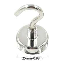4pcs Strong Magnetic Hooks, Non Perforated Magnet Circular Anti Collision Magnetic Hooks, Household Storage, Kitchen, Bathroom, Office Hooks