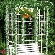 24/12/1pc Artificial Ivy Vine, Fake Green Leaves Hanging Plant, Suitable For Christmas Decoration, Wedding Decoration, Wall Decor, Outdoor Decor, Evergreen Ivy, Climbing Plant, Fake Vine, Applicable For Office Decor, Desk Decor, Home Decor, Party Decor, Garden Decor, Bedroom Decor, Window Decor - Green - View 8