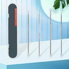 Four-Piece Exquisite Comedone Extractor Set - Practical Beauty And Makeup Tool For Facial Beauty, Acne Removal And Acne Elimination, Blackhead Comedone Extractor.