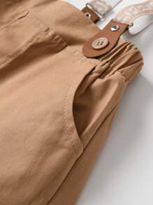 BOARNSEORL Baby Boys Gentleman Style Short Sleeve Shirt With Bow Tie And Suspender Shorts Set, Fashionable And Stylish For Birthday Party, Wedding, Anniversary, 1st Birthday Party