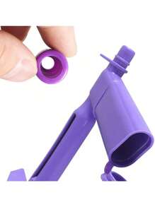 蛋糕珍珠涂抹器，塑料糖珍珠涂抹器软糖蛋糕烘焙装饰珍珠球装饰涂抹工具带 4 个转换器，适用于家庭 DIY 烘焙，紫色 - 紫色 - 查看 5