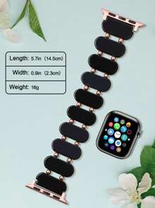 1pc Women's Fashion Lightweight Beaded Resin Apple Watch Band, Waterproof And Scratch-Resistant, Sized 38/40/41/42/44/45/49mm, 42/46mm For S10, Compatible With Apple Watch Ultra 2/1, SE 9/8/7/6/5/4/3/2/1