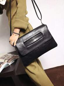 New Fashion Large Capacity Casual Versatile Solid Retro Women Elegant Clutch Bag, Suitable For Parties, Gatherings, Flap Closure, Adjustable Shoulder Strap, Handbag, Envelope Bag Design, For Office Lady, College Student, Daily Use, Commuting