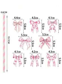 8pcs/Set Pink Bow Paper Straws Bow Ties Drinking Straws Pink Bow Stripe Disposable Straws For Bachelorette Wedding Shower Party Supplies,Glitter Bow Decor Straws, Cute Cartoon Pink Stripe Paper Straws Disposable Tableware For Kitchen Dining Supplies Birthday Party Wedding Gender Reveal Bridal Shower Decorations Party Supplies - Multicolor - View 5