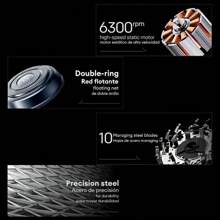 Skyworth Stylist 3-In-1 Electric Beard Shaver Fusion Shave+Trim+Mirror In One, Portable Mini Washable Beard Trimmer Men's Grooming Tool Great For Valentine's Day Gift - 銀色 - 查看 5