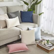 1 Stück minimalistische, bohemien-inspirierte einfarbige gestreifte Chenille-Kissenbezug (geeignet für Wohnzimmer oder Schlafzimmer, Hotel, Zuhause, Sofa, Bett, Autodekorationen, Kurzvideos TV Requisiten, Feiertagsdekorationen)