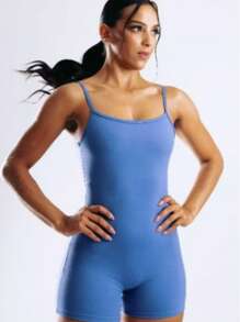 Blue Fitness Gym Polyamide Jumpsuit MC172 - Blue - View 5