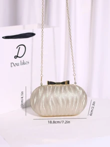 正式手拿包，奢华闪亮，别致，优雅的派对手拿包 - 非常适合婚礼、派对、庆典和正式活动 - 金色 - 查看 2