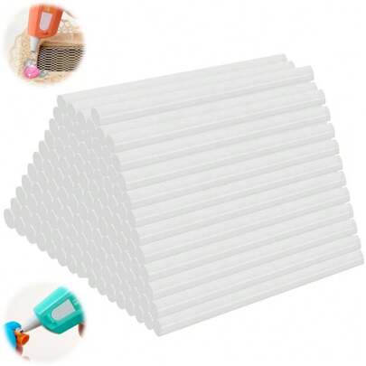Finego 100pcs Mini Clear Hot Glue Sticks - Odorless Quick-Melt Adhesive For Crafting, Compatible With Most Glue Guns, Strong Bonding For DIY Projects & Home Repairs