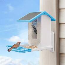 Quiltern Sky Blue Bird Feeder For Home And Outdoor Use - Blue - View 4