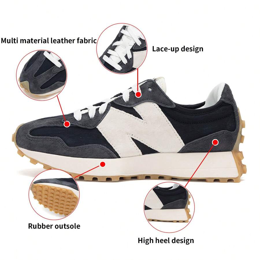 New Balance 男鞋女鞋休閒鞋 拼接透氣鞋面運動鞋復古休閒鞋 MS327KB1-D - MS327KB1-D - 查看 1