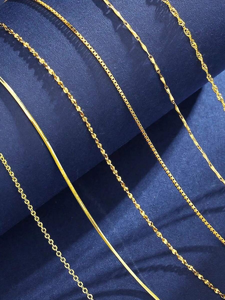 925 Sterling Silver Necklace For Women - Elegant, Fine Chain, Gold Tone, Length 16in-24in, Suitable For Casual And Party Wear, Birthday, Holiday, Mother's Day, Thanksgiving Gift - Gold - View 1