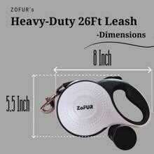 Zofur Premium Retractable Dog Leash - 26 Ft, Heavy-Duty For Dogs Up To 110 Lbs