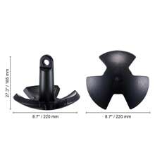 River Anchor, 12 LBS Or 30 LBS Boat Anchor Cast Iron Black Vinyl-Coated With Shackle, Marine Grade Mushroom Anchor For Boats Up To 10 Ft, Impressive Holding Power In River And Mud Bottom Lakes - 12 LBS Boat Anchor - View 10