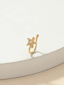 1 件女士个性化水钻星形鼻夹、鼻环，适合派对和场合的礼物