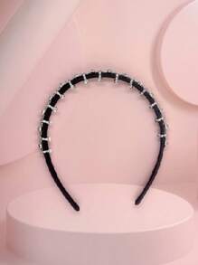 1 件波西米亚风格水钻镶嵌银链流苏头带，奢华发饰（链条位置随机） - 銀色 - 查看 7