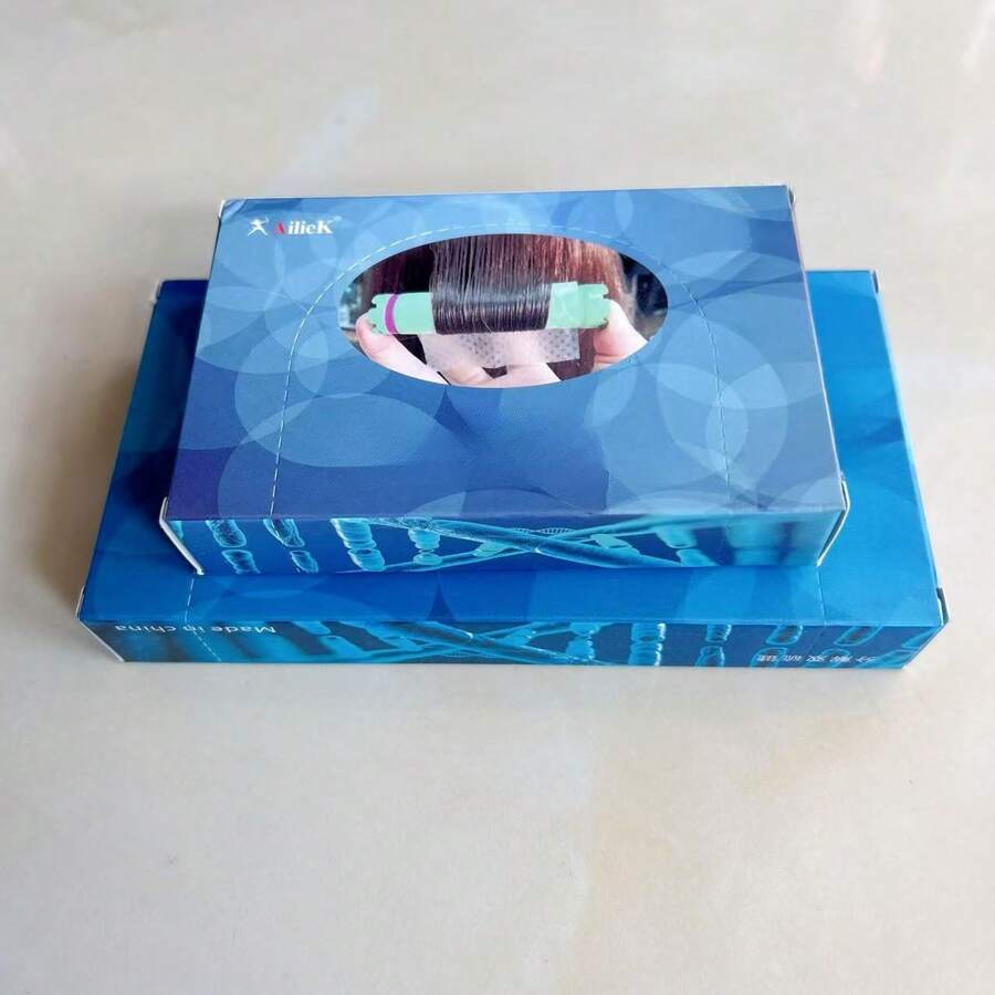 沙龙美发沙龙用一次性超薄烫发纸冷烫热烫发美发工具 - 藍色 - 查看 1