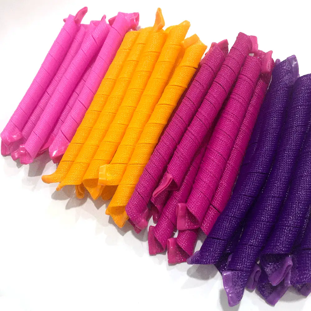 10/18/40 Peças Rolos de Cabelo Espirais Sem Calor para Cabelos Longos, Rolos de Cabelo Mágicos Sem Calor de 22 polegadas/55 cm (Rosa-Laranja), Rolos de Cabelo, Cachos Sem Calor, Enrolador de Cabelo, Produtos e Acessórios de Cabelo para Barbearia, Salão de Beleza, Volta às Aulas, Escova de Cabelo Encaracolado, Rolos, Produtos para Cabelo Encaracolado, Enrolador de Cabelo, Produtos para Cabelo Encaracolado