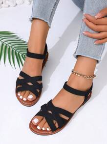 2025 New Style Fashionable Women Casual Flat Sandals