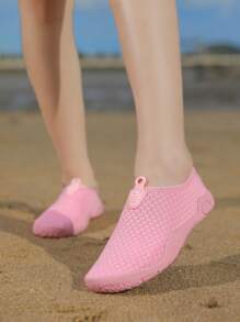 男女户外涉水鞋速干沙滩鞋防滑水鞋适用于溪流徒步钓鱼游泳轻便透气鞋防滑涉水鞋、瑜伽运动、海边骑行、涉水、户外运动、夏季运动鞋女士、一脚蹬鞋、露营、健身房、平底鞋、露营、泳池、度假、巡航 - 粉色 - 查看 5