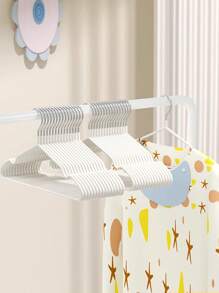 10 件儿童防滑衣服无痕衣架，家用衣柜无痕衣架，适合婴儿和儿童 - 10pcs - 查看 9