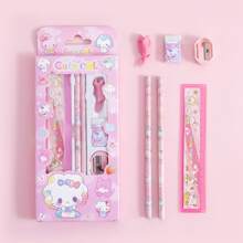 1 pieza Estuche para lápices con inspiración animal, que cumple con múltiples necesidades, set de 6 piezas de artículos de papelería como regalo, artículos de papelería portátiles