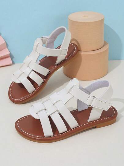 Letnie dziecięce sandały plażowe typu rybak gladiator plecione