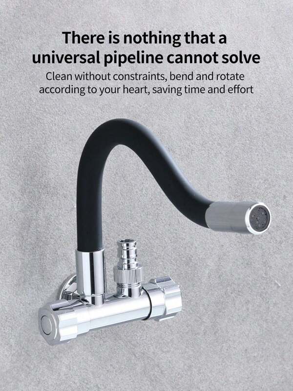 1pc 11.81inch Kitchen Faucet Extension Extender Universal 360° Rotating Silicone Flexible Hose Water Tap Pipe Tube For Bathroom Wash Basin