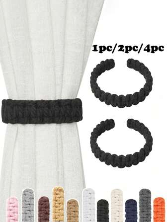 1pc/2pcs Handmade Rope Twisted Curtain Tie Backs, Multi-Color & Size Options, For Curtain Fixation And Decoration Gifts Birthday Graduation