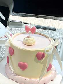 5pcs/10pcs White Heart Shaped Candles, Birthday Candles, Cake Decorations, Cake Toppers, Autumn Cake Decor, Baking Supplies