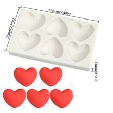 1 pièce Moule en silicone en forme de cœur pour fondant, moule à chocolat en forme de cœur, moule en silicone pour la cuisson, la décoration de gâteaux, l'artisanat du sucre et l'argile polymère pour Noël, la Fête des Mères, la Saint-Valentin, l'Action de grâce, etc.