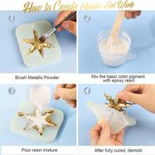 Metallic Pigment Powder, 4 Colors Fine Resin Pigment Powder, Each Bottle 20ml Resin Colors Pigment For Epoxy Resin Coloring, Polymer Clay And Other Crafts, Resin Dye, Jewelry, Candle, Soap, Paint Making