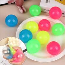 15 piezas de bolas fluorescentes para techo, juguetes anti-estrés para apretar (colores y estilos aleatorios enviados) - Multicolor - Ver 4