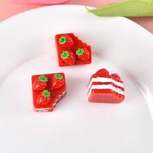 10件仿真卡通蛋糕咬合树脂配件批发，手工DIY工艺品，手机壳，冰箱贴材料 - 彩色 - 查看 14