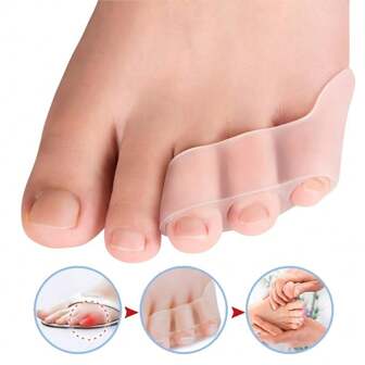 2/4 piezas Protectores de dedos de los pies de gel de silicona transparente, envoltura cómoda para proteger los dedos del pie