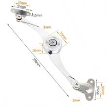 Bisagras hidráulicas de parada aleatoria para puertas de gabinetes de cocina, bisagra ajustable pulida, soporte de elevación para muebles - Un tipo - Ver 2