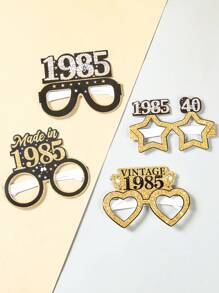 6 件黑金色生日纸质眼镜、2025 限量版、生日元素设计眼镜、生日快乐纸质眼镜、40 岁生日派对装饰、生日派对用品、拍照道具、生日派对礼品、生日礼物、生日装饰 - 黑金40歲 - 查看 7