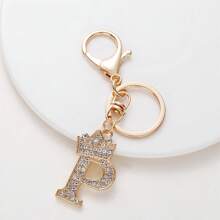 Party Rhinestone Letter Charm Keychain Car Accessories Bag Charm School Cute Goth Y2k