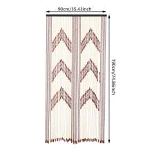 Bamboo Wood Beaded Curtain, Bamboo And Wooden Doorway Curtain, Door Curtain 190*90cm