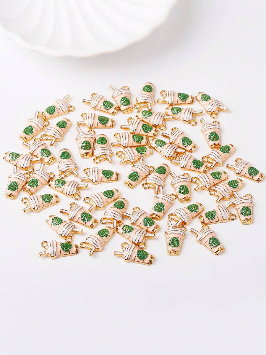 10 cái/gói Phụ kiện mặt dây chuyền trang sức hình tách cà phê DIY - Tách cà phê - Xem 1